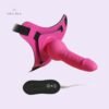 10 Vibrating Modes Strap on Harness Silicone Dildo (2)