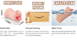 2 In 1 Vagina and Mouth Pocket Pussy Male Masturbator Details 4