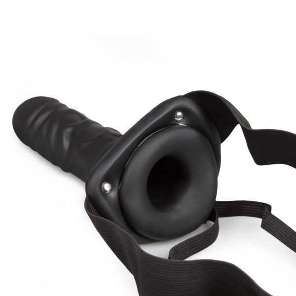 Black Hollow Strap On Penis Dildo Vibrator For Men 2