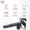 Black Hollow Strap On Penis Dildo Vibrator For Men 6