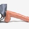 Brown Solid Strap on Vibrating Cock For Women (2)