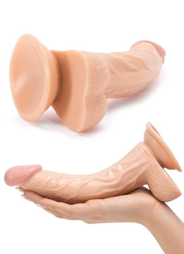 Buy 8 Inch Curve Realistic Dildo With Strong Suction Cup 2