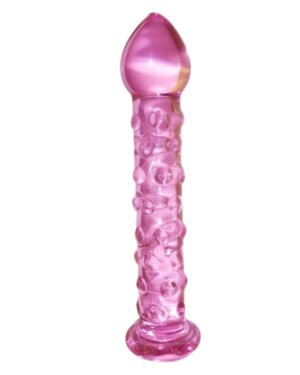 Dotted Purple Glass Dildo