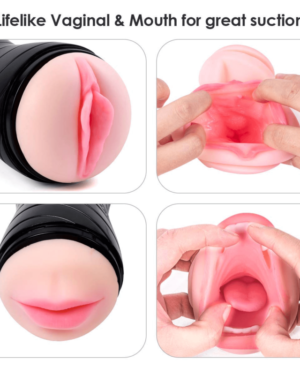 Double Ended Stroker Mouth And Pussy Vagina Oral Blow Job Masurbation Sex Toys