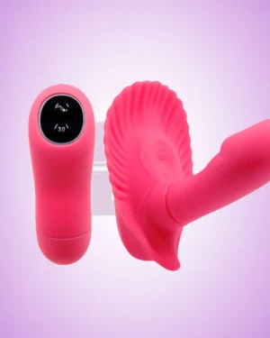 Fancy Wireless Remote Control Clamshell Panty Anal + Pussy Vibrator