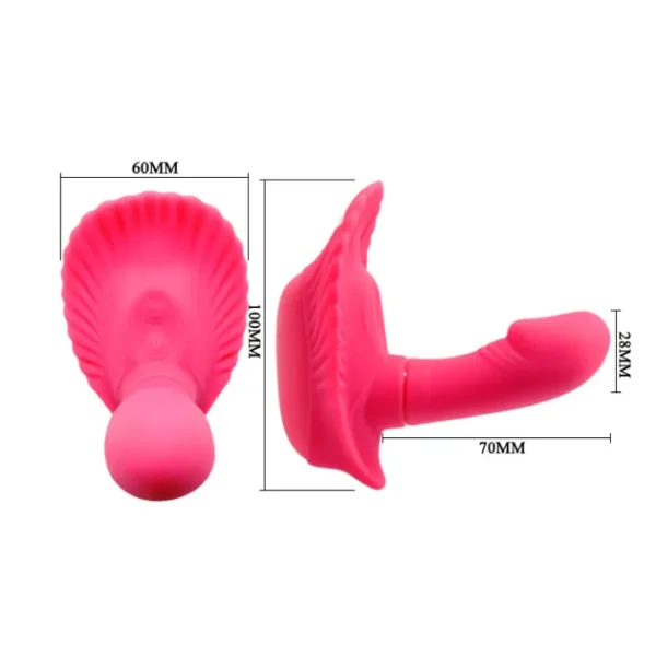 Fancy Wireless Remote Control Clamshell Panty Anal + Pussy Vibrator 2
