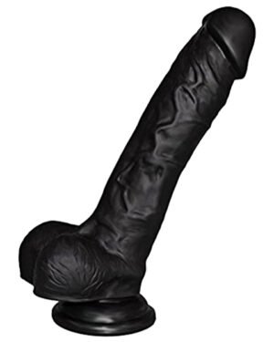 Huge 8 Inch Realistic Black Dildo Non Vibrator Suction Cup