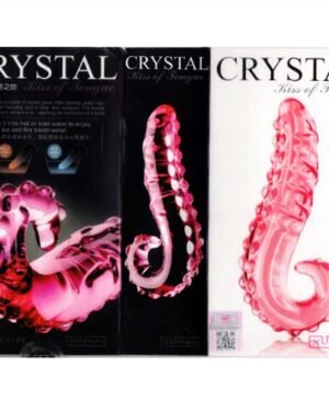 Kiss of Tongue Crystal Glass Dildo Anal Toy