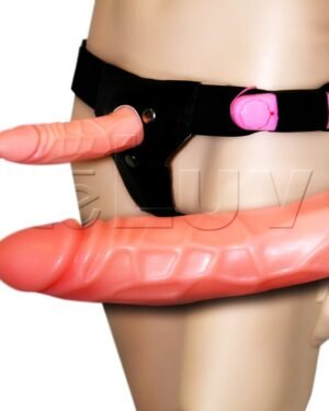 LeLuv 6.5 Male Hollow Vibrating Strap On