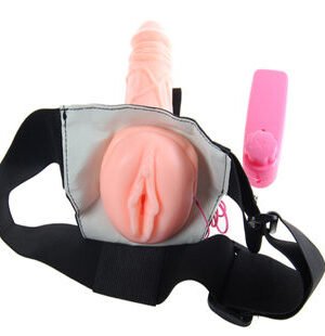Strapon Dildo Vibrating With Attached Vagina